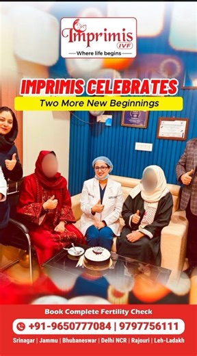 ✨ 2026 is starting on a beautiful note at Imprimis IVF Centre! ✨ Call for an appointment: 91 9650777084 | 91 9797756111 We are delighted to celebrate two more positive pregnancies 💕 🌸 One couple conceived twin pregnancy after 8 long years of waiting 🌸 Another couple achieved a single pregnancy after 4 years of hope and perseverance These success stories remind us that patience, trust, and the right care can truly make dreams come true. 🌈 Heartiest congratulations to both the couples! Welcome
