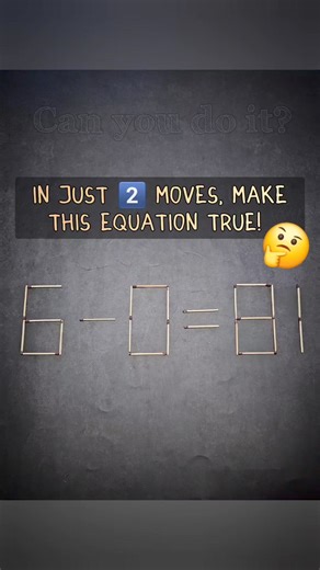 [Rearrange] exactly 2️⃣ matchsticks. #puzzle #matchsticks #MatchStick | Everyday Discoveries