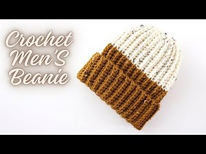 Crochet Easiest Men Hat With Two Colours