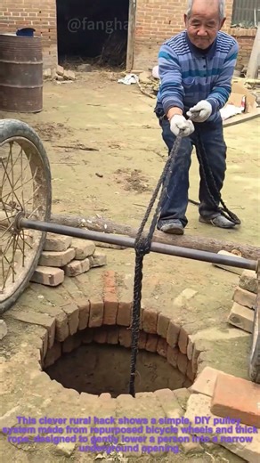 DIY Pulley System to Lower Someone Into a Well | Rural Life Hack