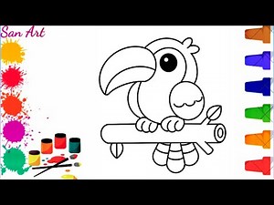 How to draw a cute parrot | step by step