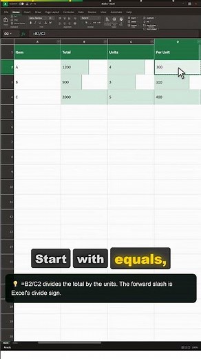 How to Divide in Excel (Numbers, Cells, Columns)