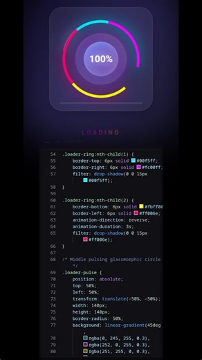 Loading animation in css 🤩🔥 #animation #css #coding #ytshorts