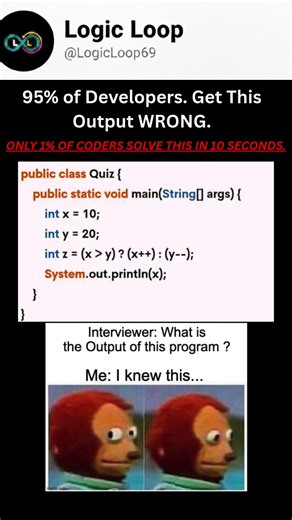 95% of Developers FAIL This Java Quiz! Can YOU Solve It in 10 Seconds?#programming #java #coding
