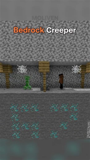 Java VS Bedrock Creeper in Minecraft