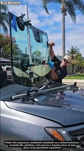 HE’S LIFTING A HUGE WINDSHIELD BY HAND… HOW?! 😱🔥