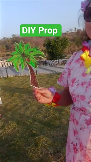 Kitty Party DIY Props 🌴🍹 | Palm Tree, Juice & Goggles😎 Fun #viral #kitty #youtubeshorts #trending