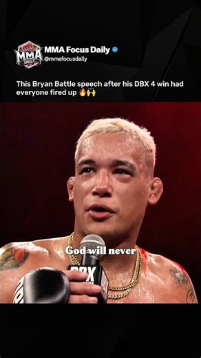 Bryan Battle delivered one of the coldest post-fight speeches at DBX 4 🥶👏