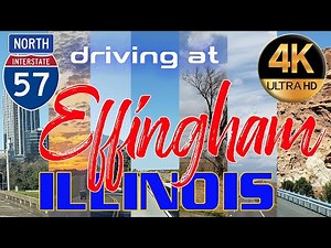 [4K] Driving at North Interstate 57 Effingham ILLINOIS, U.S.