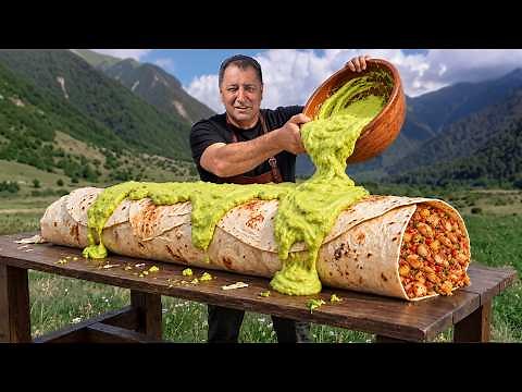 The Biggest Mexican BURRITO! A Massive Mountain Feast