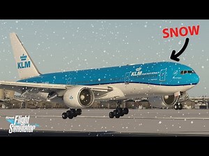 HEAVY SNOW: Las Vegas to Amsterdam Full Flight | KLM 636 B777 | MSFS 2024