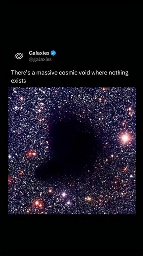Galaxies on Instagram: "The Bootes Void is a region of space 330M light-years across with almost nothing inside. If Earth were in the middle of it, we wouldn’t have discovered any galaxies for most of human history—making us believe we were truly alone"