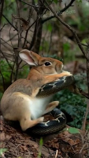 Python Attacks on Rabbit #wildanimals #animallife #animalworld #rabbits #snake #python #wildlife