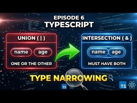 TypeScript Union vs Intersection Types EXPLAINED | Type Narrowing + React Examples 🔥 | Tamil