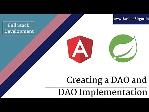 Angular and Spring MVC CRUD Tutorial - Creating DAO and DAO implementaion - Part 6