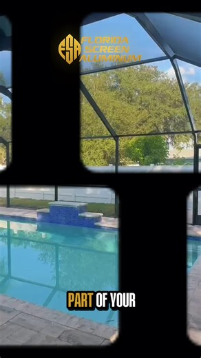 Premium screen enclosure & aluminum solutions. #outdoorliving #poolenclosures #backyardmakeover #floridahome #screenporch