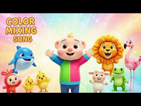 The Color Mixing Song | Learn Colors with 3D Animal Friends | Fun Educational Kids Nursery Rhyme