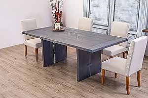 Solid Oak Dining Table (Anthracite, 60x38)