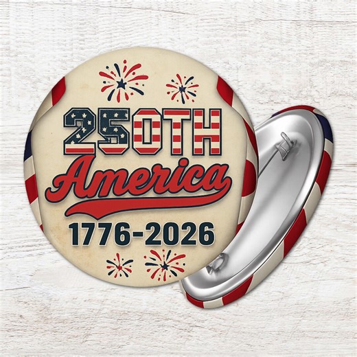 USA 250th Anniversary of America Pinback Button - Etsy