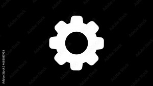 Cogwheel rotating animation. gear wheel icon, mechanism concept animation. e_1546
