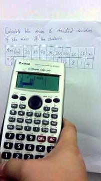 Casio Natural display calculator - standard deviation and mean of data