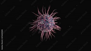 4K Dendritic cell. Highly realistic CGI animation.
