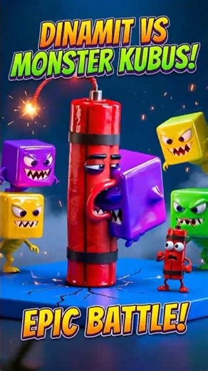 Epic Battle: Dynamite vs Cube Monster Squad! #animation #3danimation #cartoon