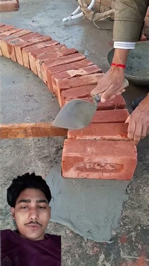 Very easy circular bricklaying skills #mystery #talent