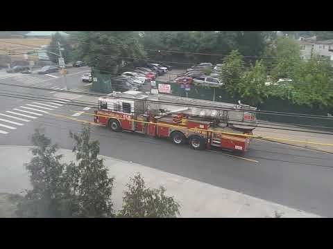 FDNY Engine 311 And FDNY Spare Tower Ladder 158 Responding on Fire Queens EQ2B Siren Airhorn