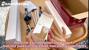 2 Packs Christmas Tree Solar Garden Light with Multi-Colored Change, Intelligent Light Control System Garden Solar Light, Solar Light for Garden, Yard, Christmas and Festival Decoration