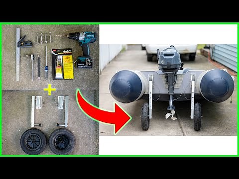 How to install launching wheels for inflatable boat.
