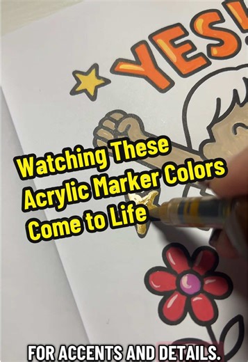 These Nicpro 72 acrylic markers include a wide range of vibrant colors plus metallic shades. I tested them by filling in a color chart so you can clearly see how each color looks on paper. A great option for art projects, journaling, and creative routines. #AcrylicMarkers #ArtSupplies #ColorChart #CreativeTools #TikTokShop