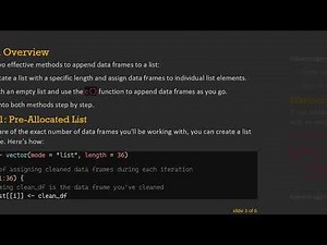How to Efficiently Append Data Frames to a List in R