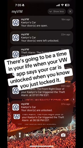 Oh look ANOTHER day and another issue with my @volkswagen . And no I don’t have my key on me engaging the keyless entry when I pull on the handle. Unreal the 💩 that has happened with this car. PLEASE TAKE IT BACK. @Volkswagen Group #VW #volkswagen #VWAtlas #dontletthisflop #tagVW