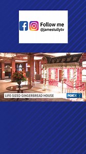 Life size gingerbread house on display now in the Poconos