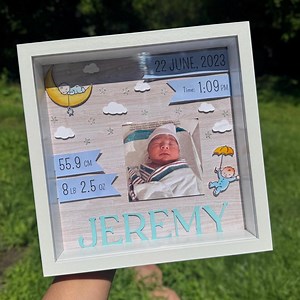 Personalized Baby Birth Stats Shadow Box: Keepsake Nursery Decor - Etsy
