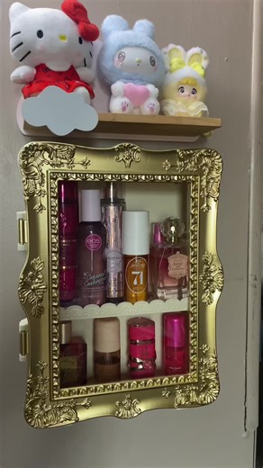 Do you spot ur favorite perfume💖#fivebelow #gildeddisplayshelf #fivebelowfinds #displayshelf #perfume @Five Below @Snif @eos Products @Bath & Body Works @Sol de Janeiro @Kopari Beauty