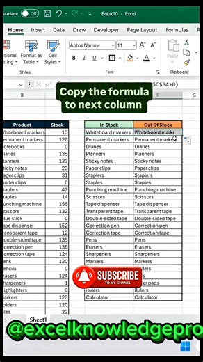 Inventory Tracker in Excel 🔥 | Automatic Stock Management with Formula + Dashboard