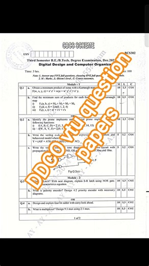 ddco vtu question papers || BCS302