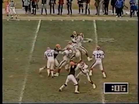 Jim Kelly Throws Interception in 1989 Playoff Game