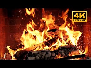 🔥 Original Fireplace Live 24/7 with Gentle Crackling Fire Sounds. Wallpaper Background 4K Ultra HD