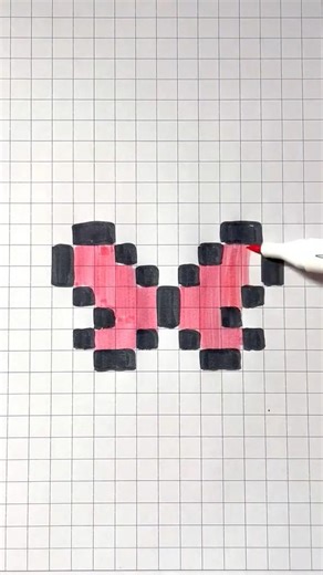 Papillon en Pixel ! #pixel #pixelart #papillon #butterfly #activitemanuelle