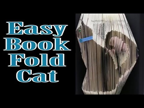 How to Book Fold a Black Cat from a Pattern, DIY Folded Book Art from downloaded PDF Instructions