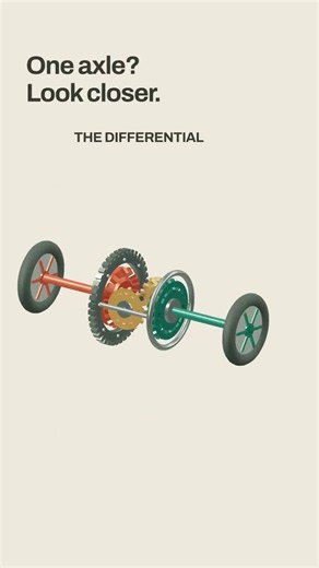 Why Your Car Wheels Spin at Different Speeds 🚗 #differential #engineering #tech