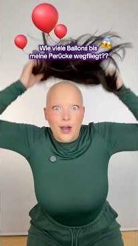 How many balloons will it take??🎈What do you think?🫪😂 #makeup #balloon #wig #nohair