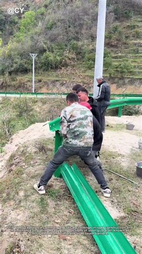 How They Install Highway Guardrails So Fast! 🛣️↓