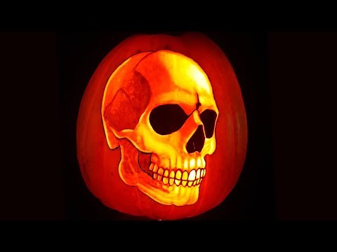 How To Carve A Skull Pumpkin