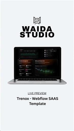 🚀 Trenox – Webflow SaaS Template Preview