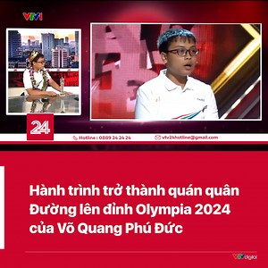 Hành trình Olympia năm thứ 24 khép lại, và 4 nhà leo núi hôm nay đều đã xứng đáng đạt được những vòng nguyệt quế từ chính quê hương của mình. Vòng nguyệt quế sẽ còn toả sáng hơn nữa khi các em góp sức mình cho quê hương đất nước sau này. | VTV24