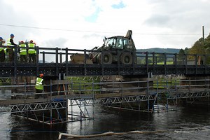 This bridge is made from recycled plastic